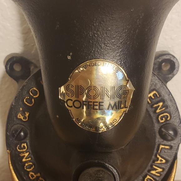 Spong & Co England No 1 Wall or Counter Coffee Mill Grinder Cup label NM - Picture 11 of 12